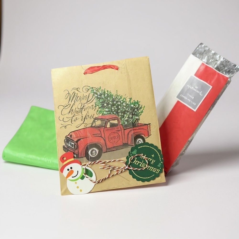 W12. Festive Christmas Gift Bag Set